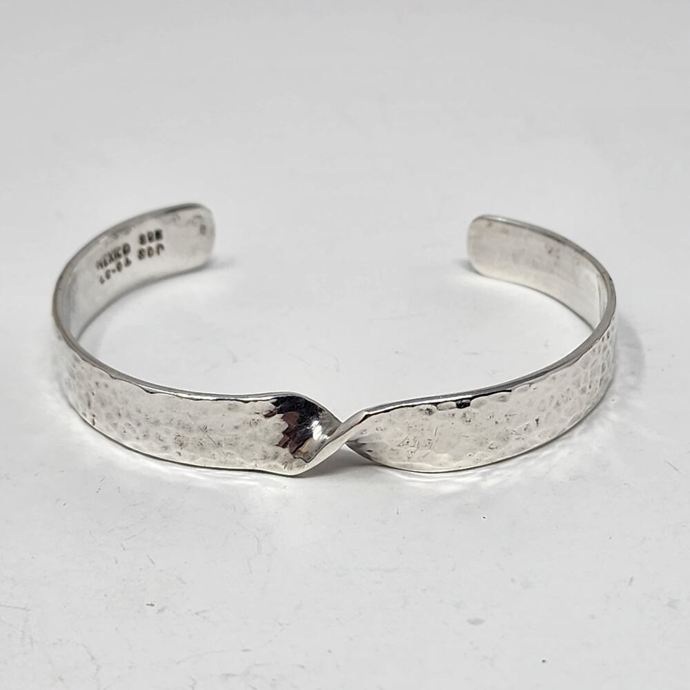 Sterling Silver Antique Vintage Twist Bangle Bracelet